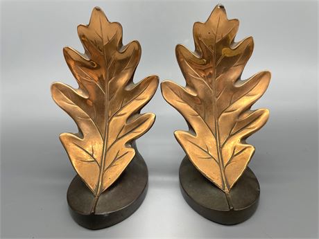 Copper Leaf Bookends