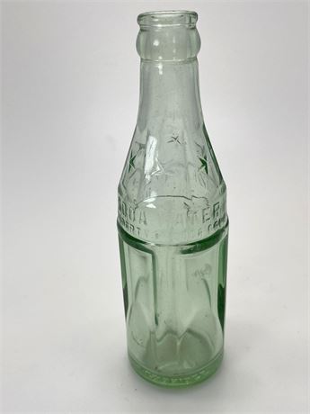 Antique Aqua 6 oz. Embossed Soda Water Bottle
