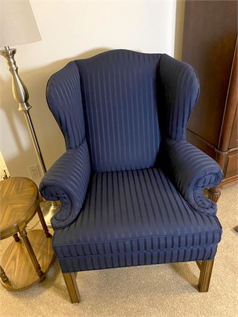 Blue Upholstered Arm Chair