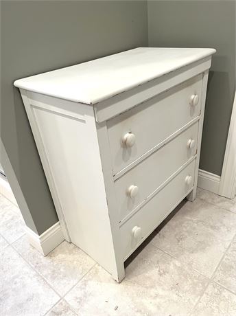 White Painted Antique Dresser