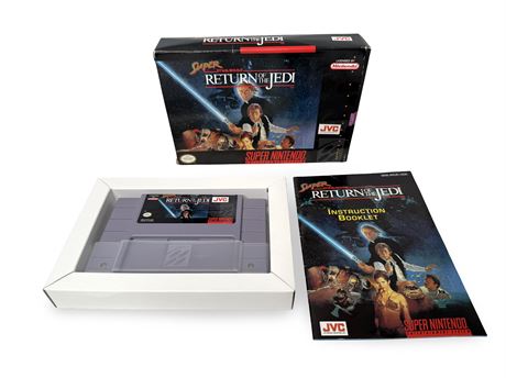 Super Star Wars: Return of the Jedi (Super Nintendo, 1993) Box Manual Complete C