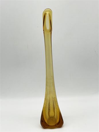 Amber Glass Bud Vase
