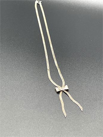 Sterling Bowtie Necklace