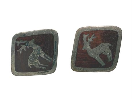Sterling Silver Deer Cufflinks Mexico