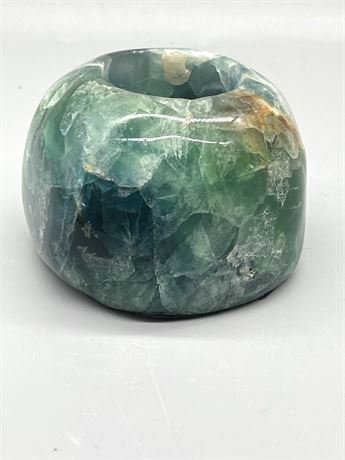 Green Flourite Candle Holder