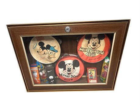 Mickey Mouse Collectibles with Shadow Box