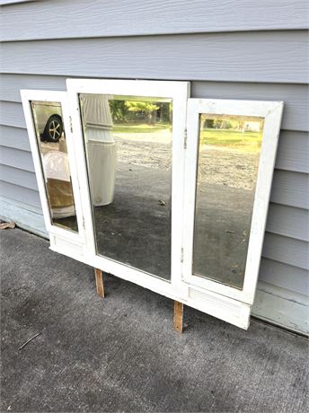 Antique Three Panel Dresser Mirror