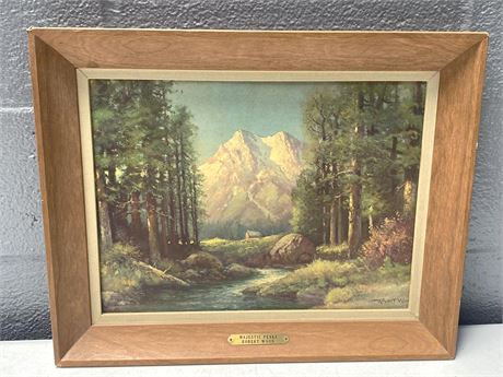 Robert Woods "Majestic Peaks" Print on Board