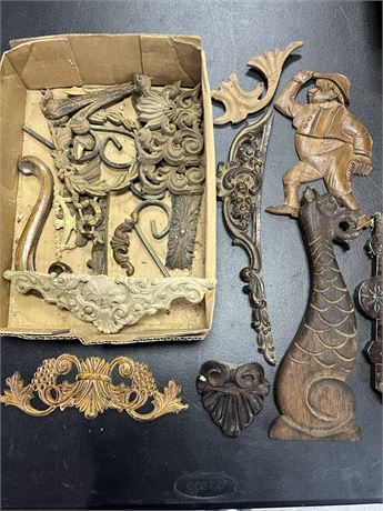 Hand Carved Wood Decoratives Lot 1