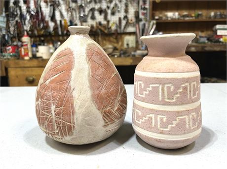 Signed Pottery Vases