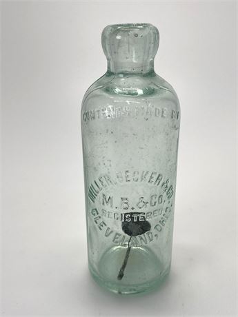 Miller Becker Cleveland Blob Top Aqua Bottle