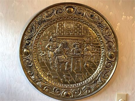 Large Decorative Brass Wall Plate