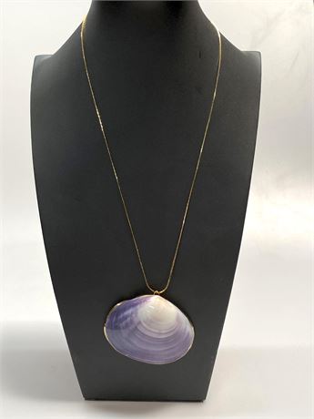 Purple Seashell Necklace