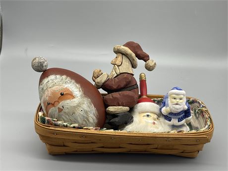 Longaberger Basket of Santas