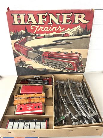 Vintage Hafner Wind-up Train Set