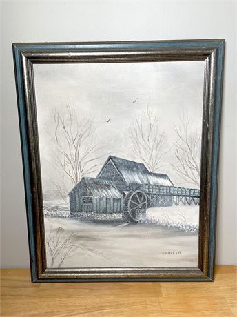 R. Matchett Water Mill Painting