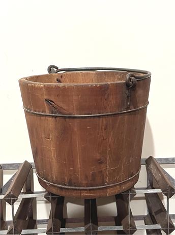 Antique Primitive Wood Bucket