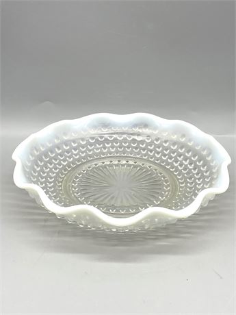 Opalescent Hobnail Glass Bowl