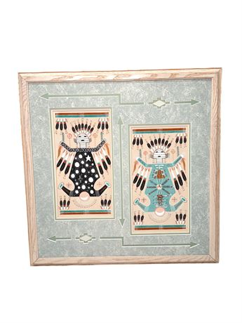Native American Sand Art Painting
