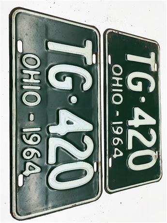 1964 Ohio License Plates