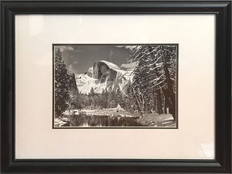 Ansel Adems Half Dome Merced River Lithograph