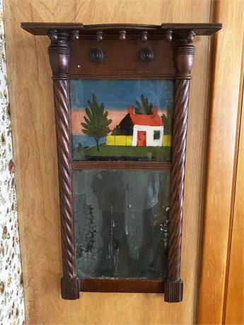 Antique Reverse Painted Mirror