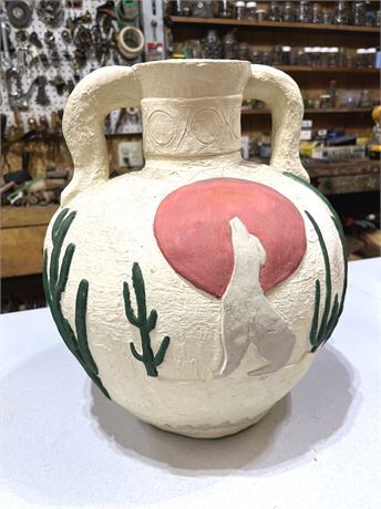 Mexican Folk Art Pottery Pitcher