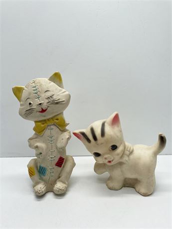 Two (2) Rubber Cat Toys