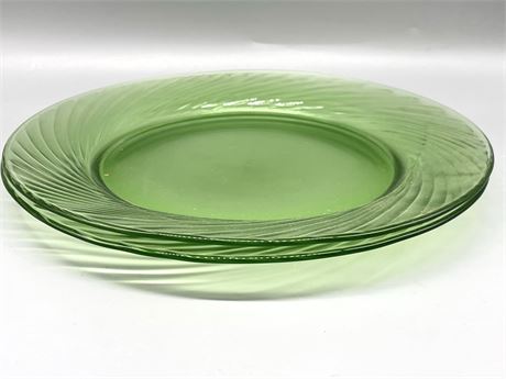 Two (2) Festiva Spring Green Plates