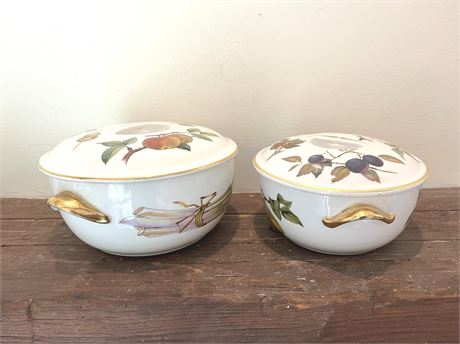 Royal Worcester Evesham Gold Covered Serving Dishes