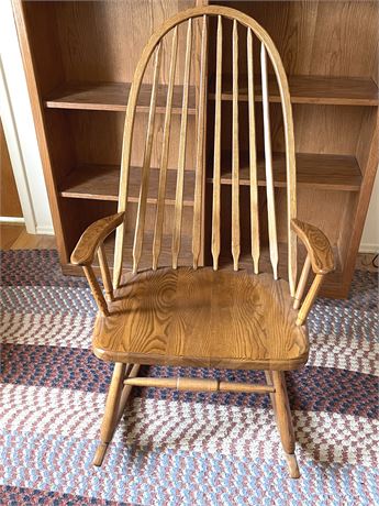 S. Bent Oak Windsor Rocking Chair