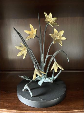 Regency Style Brass Floral Table Decorative