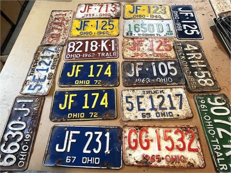 Vintage License Plates Lot 4