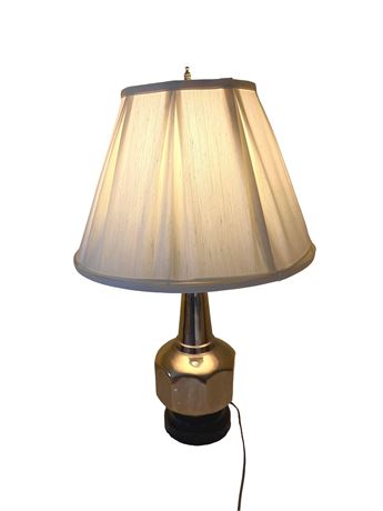 Mid-Century Hexagonal Brass Table Lamp