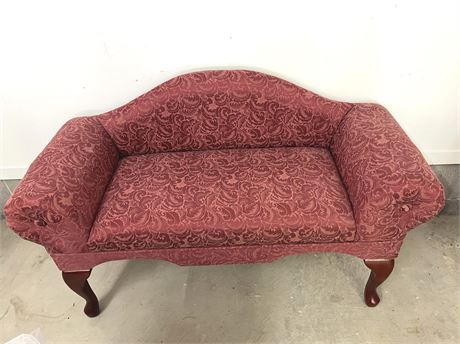 Queen Anne Style Camelback Love Seat