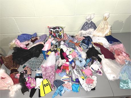 Large Lot of Vintage Barbie Clothing