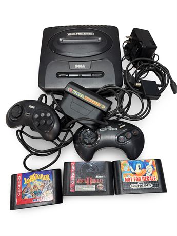 Sega Genesis (not working) with Games