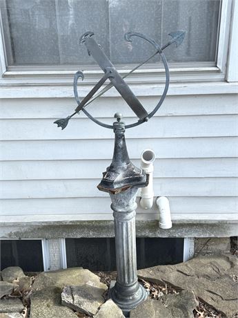 Metal Armillary Sundial with Stand