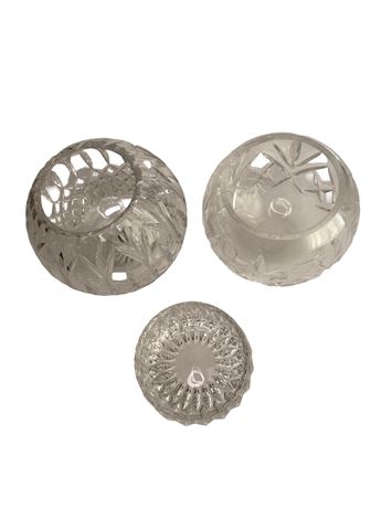 Three (3) Crystal Bowls/Vases