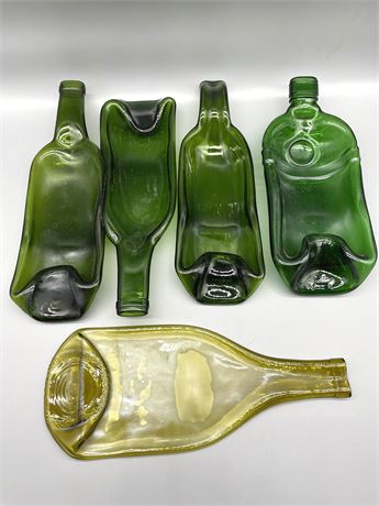 Melted Glass Bottles Lot 3