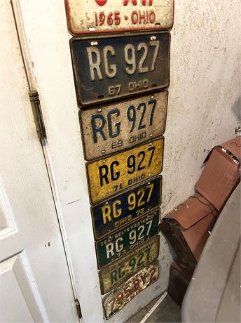 Vintage License Plates Lot 7