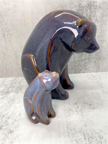 Ceramic Glazed Bear Figurines