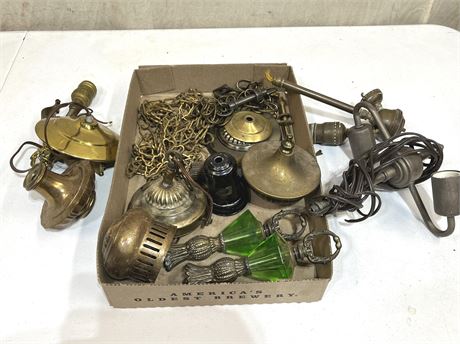 Vintage Lamp Parts Lot 1