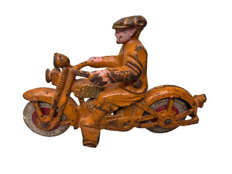 1930s Hubley Cast Iron Motorcycle Toy