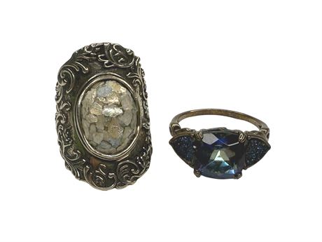 Sterling Silver Rings Size 10-10.5