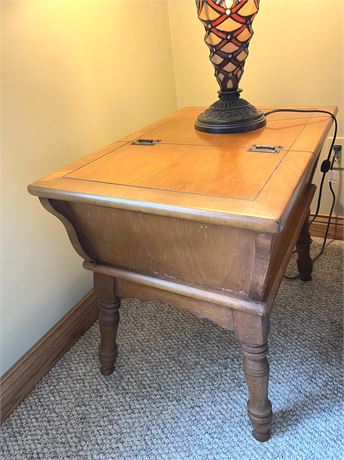 Vintage Flip Top End Table