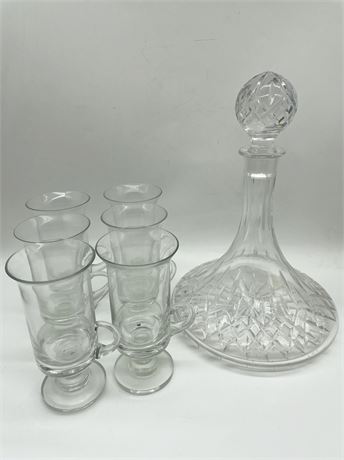 Crystal Decanter and Glasses