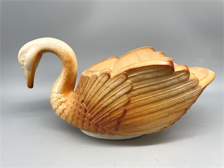Imperial Glass Swan Planter