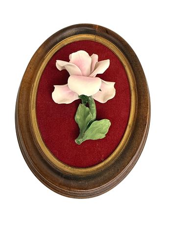 Capodimonte Italy Hand Painted Floral Wall Art