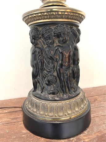 Stiffel Empire Column Cherub Statue Lamp